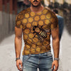 Hilarious Bee 3D Print Short Sleeve T-Shirt for Men - Embrace Casual Comfort and Harajuku Vibes in 2022!