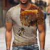 Hilarious Bee 3D Print Short Sleeve T-Shirt for Men - Embrace Casual Comfort and Harajuku Vibes in 2022!